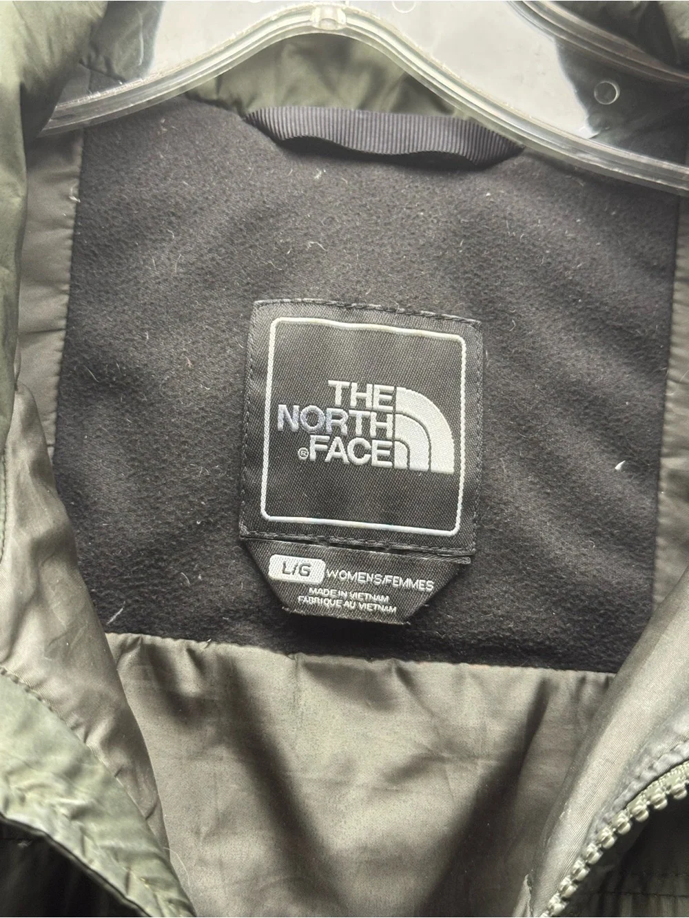 The North Face Women's Olive Aconcagua Jacket Goose Down Insulated Size Large